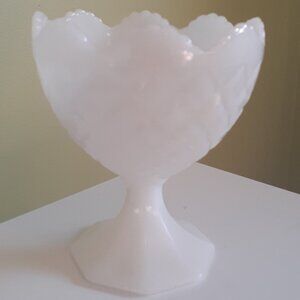 Vintage Napco White Milk Glass Candy Dish 1184